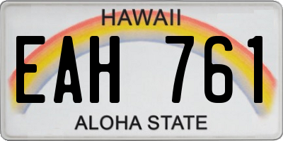 HI license plate EAH761