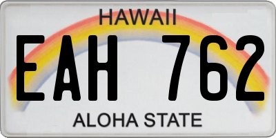 HI license plate EAH762