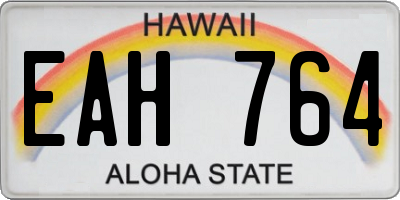 HI license plate EAH764