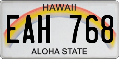 HI license plate EAH768