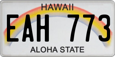 HI license plate EAH773