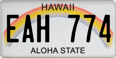 HI license plate EAH774