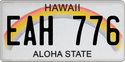 HI license plate EAH776