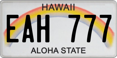 HI license plate EAH777