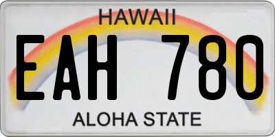 HI license plate EAH780