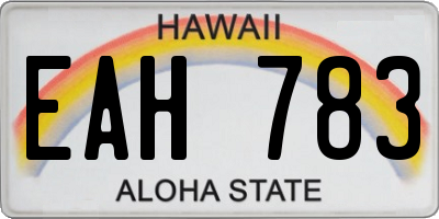 HI license plate EAH783