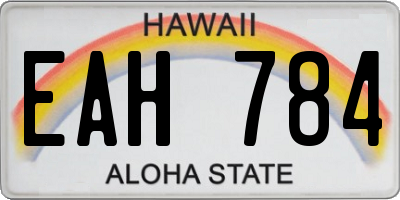 HI license plate EAH784