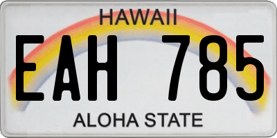 HI license plate EAH785