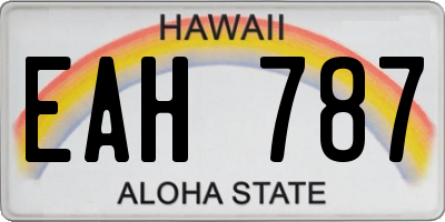 HI license plate EAH787