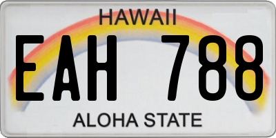 HI license plate EAH788