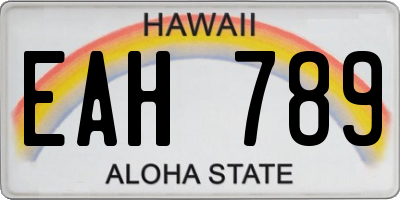 HI license plate EAH789