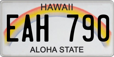 HI license plate EAH790