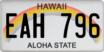 HI license plate EAH796