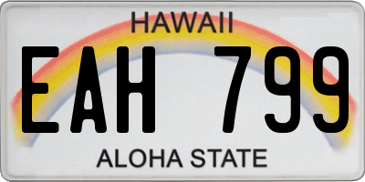 HI license plate EAH799