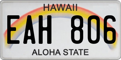 HI license plate EAH806