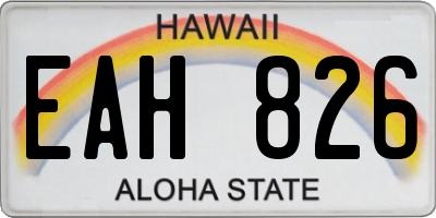 HI license plate EAH826