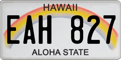 HI license plate EAH827