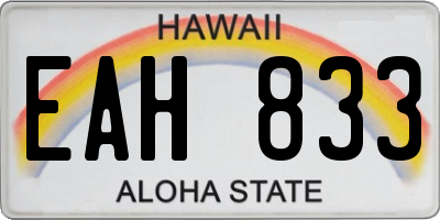 HI license plate EAH833