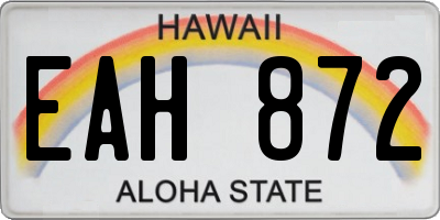 HI license plate EAH872