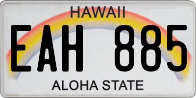 HI license plate EAH885