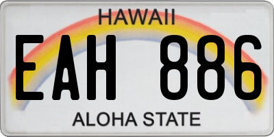 HI license plate EAH886