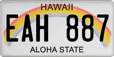 HI license plate EAH887