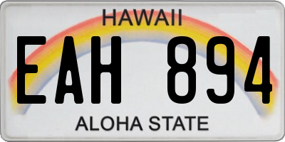 HI license plate EAH894