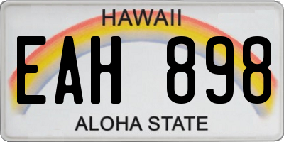 HI license plate EAH898