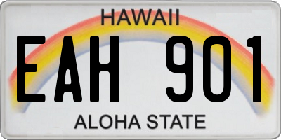HI license plate EAH901