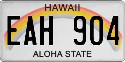 HI license plate EAH904
