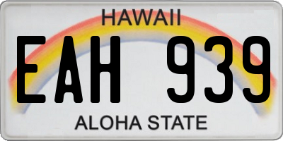 HI license plate EAH939