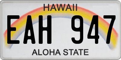 HI license plate EAH947