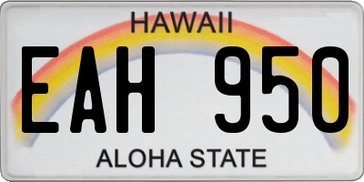 HI license plate EAH950