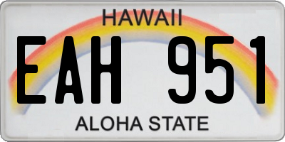 HI license plate EAH951