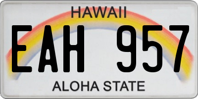 HI license plate EAH957