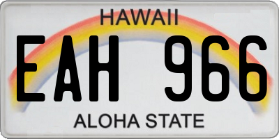 HI license plate EAH966
