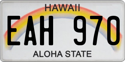 HI license plate EAH970