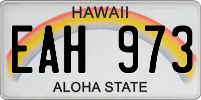 HI license plate EAH973