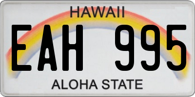 HI license plate EAH995