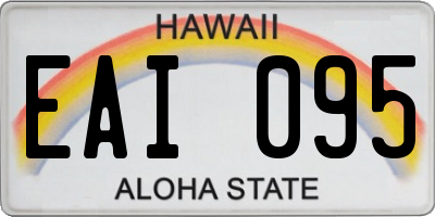 HI license plate EAI095