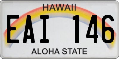 HI license plate EAI146