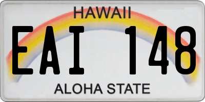 HI license plate EAI148