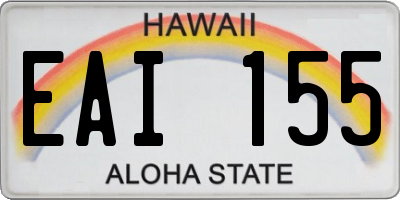 HI license plate EAI155