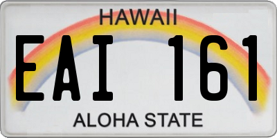 HI license plate EAI161