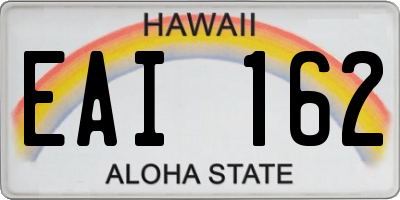 HI license plate EAI162