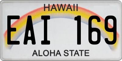 HI license plate EAI169