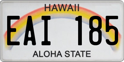 HI license plate EAI185