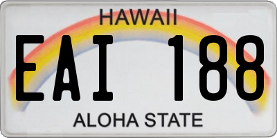 HI license plate EAI188