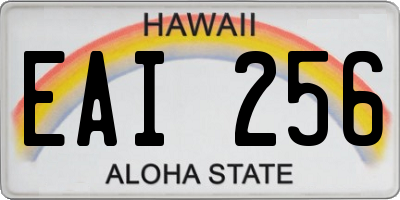 HI license plate EAI256