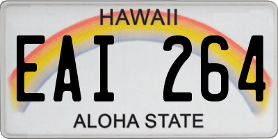 HI license plate EAI264